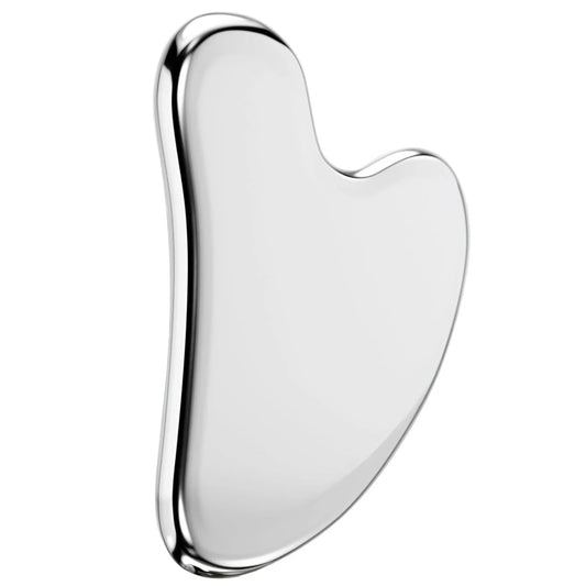 Facial Care Set, Including a Stainless Steel Facial Gua Sha Tool with 3D Roller Massage Function and an Eye Massager